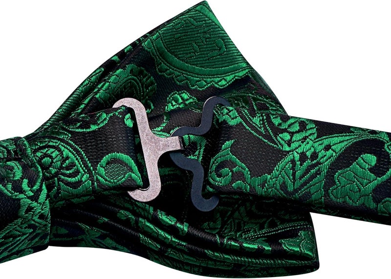 GUSLESON Bow Ties for Men Pre-tied Adjustable Paisley Bowties for Wedding Business Party - Image 3